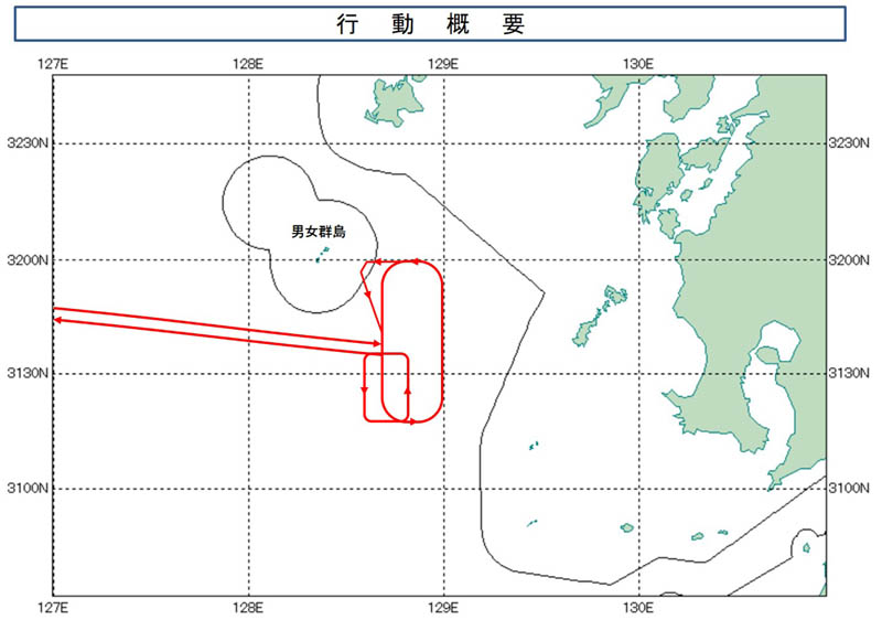 中國運 9偵察機26日入侵日領空航線圖。 圖片來源：防衛省官網